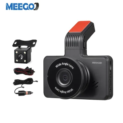 MeeGoo 3Inch Dual-Lens WIFI Dash Cam 170° Wide-Angle Night Vision Car Camera Loop Recording Motion Detection G Sensor