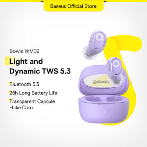 Baseus Bluetooth WM02/WM02+ 5.3 Earbuds Smart Noise Canceling In-ear Headset Built-In Microphone Touch Control TWS True Wireless Earphone Bass