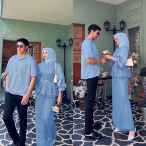 CP JENNIFER / GAMIS BRUKAT JUMBO + KEMEJA / GAMIS COUPLE BUSUI PESTA KONDANGAN