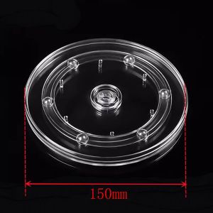 EXALTEDP 360-Degree Acrylic Turntable Round Transparent 360-Degree Rotary Table Creative Clear Rotating Display Stand Jewelries