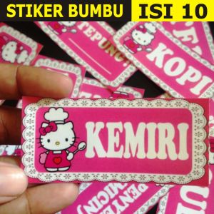 (KODE P12) PAKET STIKER BUMBU ISI 10 | LABEL BUMBU | STIKER BUMBU DAPUR | NAMA BUMBU | STIKER WATERPROOF | STIKER TAHAN AIR DAN MINYAK | STIKER GULA | STIKER KOPI | STIKER SUSU | STIKER TEH | STIKER TEPUNG | STIKER DAPUR