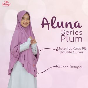 Hijab Aluna Rempel Bergo Instant Syari by Khayr Moswear Size S dan M - Super Hemat