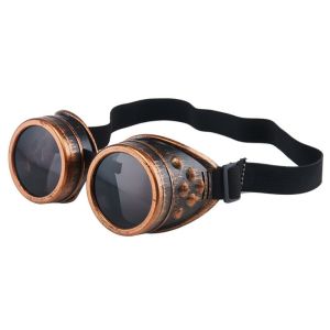 ALLLUCK Vintage Cyber  Halloween Costume Victorian Steampunk  Glasses  Goth Cosplay Punk Glasses for Men Women