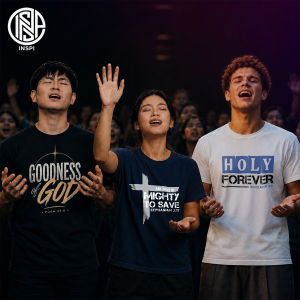 INSPI Bible Verse Tshirt for Men and Women Roundneck Shirt Minimalist Printed Graphic Tops Daily Streetwear Collection