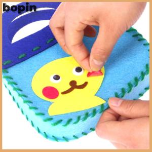 Bopin 8ชิ้นชุดเย็บผ้าสำหรับเด็กชุดอุปกรณ์เย็บผ้าสักหลาดของเล่นเพื่อการศึกษาก่อนวัยเรียนสำหรับเด็กหัดเล่น