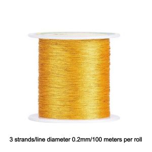 VIVIDI 02-08mm Dây macrame Màu chuyển sắc Kết cấu dây thừng Dây bện Chất lượng cao Thủ công tự làm Chỉ vàng bạc Làm vòng tay