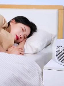 Portable Air Conditioner -5200mAh Rechargeable Personal Air CoolerAir Conditioner with 3 Speeds Quiet Desk Cooling Fan for Home Bedroom Travel Office Outdoor Indoor