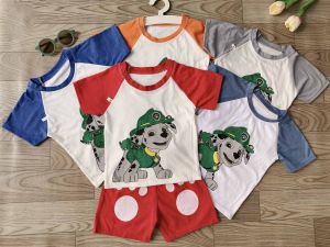 [MẪU MỚI] BỘ CỘC TAY IN HÌNH CHÓ CỨU HỘ CHẤT COTTON SIÊU ĐÁNG YÊU CHO BÉ 8-30KG. VIDEO THẬT. BIBO BABY SHOP