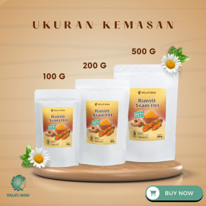 Minuman Tradisional Kunyit Asam Herbal Bubuk Murni Tanpa Gula Original Melati Noni