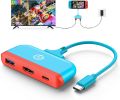 NEWDERY Switch Dock for Nintendo, Switch Docking Station for TV, Type C to 4K HDMI Hub Switch TV Adapter, Portable Travel PD Charging Dock for Nintendo Switch OLED/Steam Deck/Samsung DeX. 