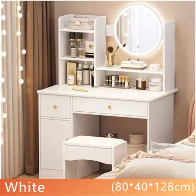 RISERO Vanity Table Dresser Cabinet Vanity Mirror With Table Set Simple Dressing Table Multifunctional Dressing Table
