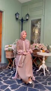 [COD] NEW DESIGN LARSHA DRES CERUTI SUPER PREMIUM/SET DRESS 2 IN 1 +BELT  GIES/GAMIS SET TERBARU REALPICT