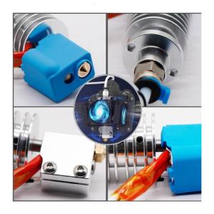 3D Printer Hotend Upgraded Kit For Anycubic Vyper Metal Long Distance J Head Extruder 0.4mm Nozzle Silicone Sleeve