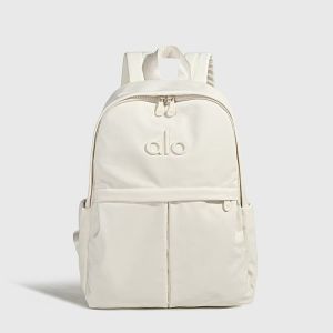 ALO Women Nylon Backpack Large Multi‑Compartment Waterproof Casual Gym Travel School Daily Laptop Bag