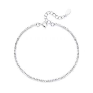 TIMIA Elegant Simple Metal Bracelet Geometry Silver Thin Chain Bracelet Fashion Hand Jewelry Shining Bracelet Women