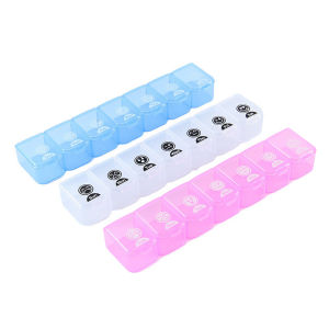 1PC Portable 7 Days Pillbox Tablet Holder Medicine Storage Case Drug Container Pill Organizer