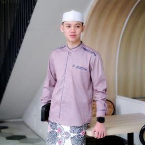 Baju Koko Pria Dewasa Elrumi Lengan Panjang Kombinasi Bisa Cod