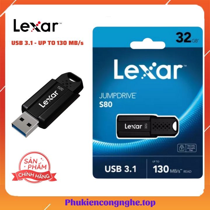 [Chính Hãng] USB Lexar JumpDrive V100 32GB 3.0 | S80 USB 3.1, tốc độ ...