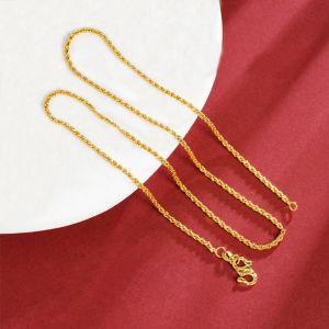 คุ้มค่ากับเงินที่จ่าย เครื่องประดับสำหรับผู้หญิงและผู้ชาย สร้อยคอชุบทองเหมือนจริง ทนทานและใช้งานได้ยาวนาน ไม่ระคายเคืองต่อผิว LOVE FAMILY