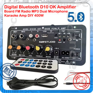 Amplifier Board D10 OK Digital Bluetooth Dual Microphone Karaoke Amp DIY 400W