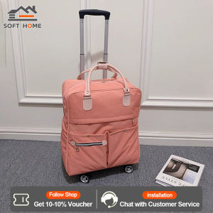 SOFTHOME 18 Inch Travel Bag Large-capacity Oxford Cloth Hand Luggage Bag Folding Boarding Backpack