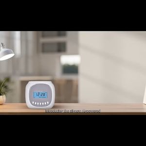 Punch Card Attendance Machine  Time Clock Recorder Employee Time Recorder Machine 4 LED Screen Automatic Card In