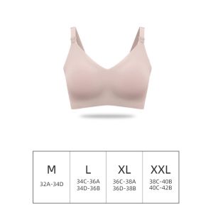 Bra Menyusui Kancing Depan Jenis Rompi Nirkabel Jelly Glue Soft mendukung punggung cangkir yang indah tanpa jejak Wanita Bra 3037