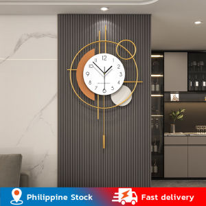 💥Dream Best🔥 Modern Simple Wall Clock Living Room High-class Home Decoration Clock Punch-free Light Luxury Clock Wall Decoration 40*65cm