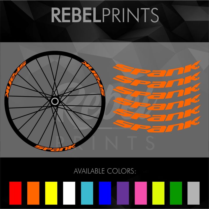 thumbnail image 2 of SPANK Pink Rim Decal Sticker Kit - 16 Pieces For Bike Wheels 2 of 12