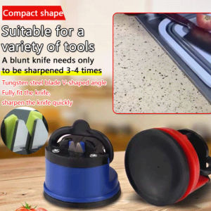 Tungsten Steel Knife Sharpener Mini Suction Cup Sharpening Stone Household Sharpener with Suction Cup