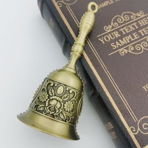 GAOSU Ông già noel thu hút trẻ em Chuông tay giáng sinh Chuông sắc nét Đa năng Chuông quay tay Nhà năm mới Kim loại Chuông gọi tay Đồ trang trí Cây giáng sinh