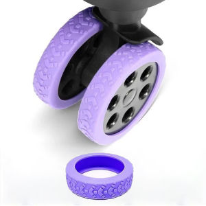 8Pcs Thicken Texture Silicone Wheels Protector For Luggage Reduce Noise Travel Luggage Wheels Cover Luggage Accessories