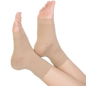 PERCEPT 1Pc Elastic Gel Heel Pads Soft Light and Thin Heel Protective Sock Sports Socks Soles Insole Ankle Support Running