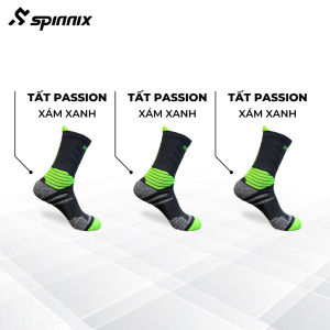 Tất thể thao Spinnix Passion đệm dày chống trượt thoáng khí ôm chân chơi pickleball cầu lông tennis