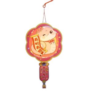 XUECHUANGYING Paper Chinese Snake Portable Lantern Traditional Handheld New Year Luminous Lantern Celebration Lantern Cartoon 2025 Snake Year Lantern Home New Year Decoration