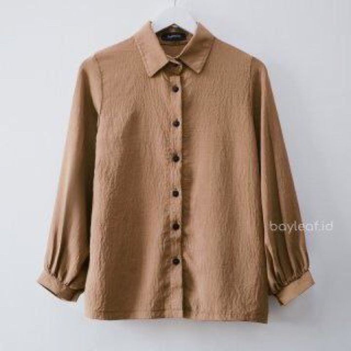 KEMEJA PREMIUM wanita lengan panjang model terbaru kekinian | Lazada