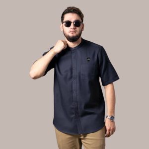 BAJU KOKO KURTA POLOS LENGAN PENDEK MUSLIM PRIA DEWASA BAHAN FULL KATUN ADEM DIPAKAI