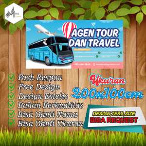 Spanduk Banner Size 200x100 cm Agen Tour Dan Travel Free Custom Design
