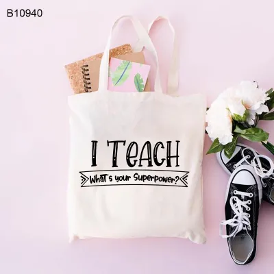 Teachers Day canvas tote bag
