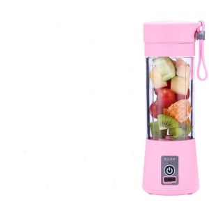 PORTABLE BLENDER PERSONAL MIXER FRUIT RECHARGEABLE USB MINI BLENDER FOR SMOOTHIE FRUIT JUICE MILK SHAKE PERSONAL BOTTLE BLENDER FOR HOME KITCHEN OFFICE TRAVEL GYM PICNIC (GREEN AND PINK)