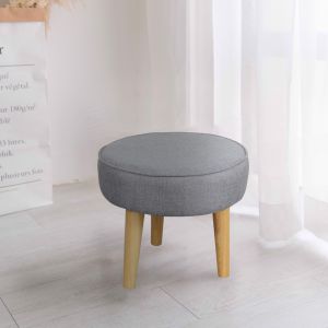 Ghế Đôn Sofa Cao Cấp THA Đôn Gác Chân Tròn Khung Gỗ Bọc Vải Oxford 600D Có Lò Xo Êm Ái