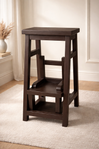 Bar stool convertible to ladder high chair convertible to ladder multi function bar stool ladder dual purpose furniture 2 steps and 3 steps ladder chair