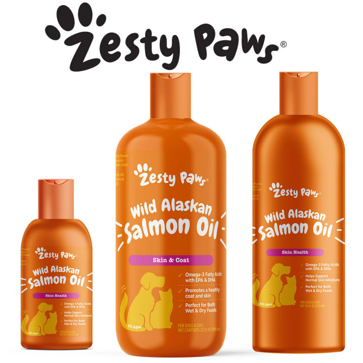 Zesty Paws Pure Wild Alaskan Salmon Oil for Cats and Dogs