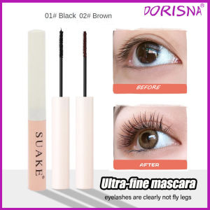DORISNA Waterproof Mascara Thick and Elongated Curling Mascara Extremely Fine Brush Head Not Easy to Smudge Clearly Eyelashes