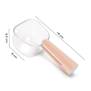 Petus ที่ตักอาหาร สัตว์เลี้ยง ช้อนตักอาหารสัตว์เลี้ยง ช้อนตวง มีสเกลบอกปริมาณ และมีที่หนีบปากถุง