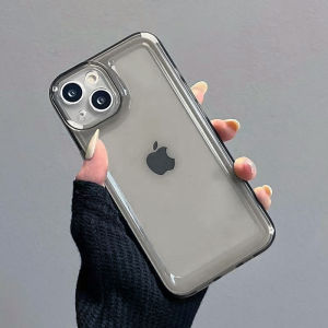 Clear Casing ponsel  cocok Case untukiPhone15 11 13 12 14Pro Max 12 Pro 13 Pro 14 15 Plus 12 13 MINI X XS MAX Ranti-jatuh dengan cangkang luar angkasa yang mewah dan tidak menguning