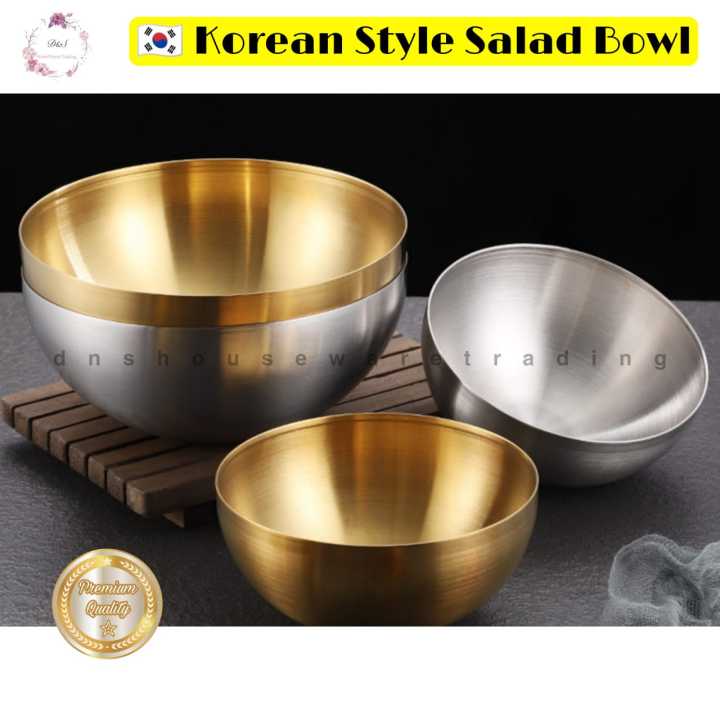 🇲🇾 Korean Style Modern Salad bowl Stainless Steel Cold Noodle bowl ...