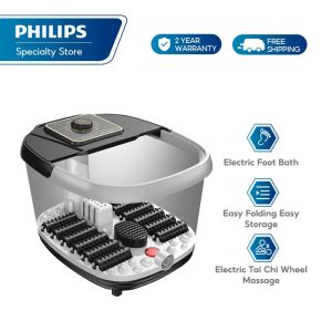 Philips Premium Heated Foot Spa Massager with Redlight Therapy Portable & Detoxifying Massage Bucket New