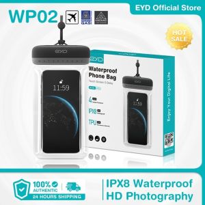 EYD WP02 IPX8 Tas Telepon Tahan Air HD Fotografi Sensitif Layar Layar Sentuh Universal Kotak Telepon Tahan Air Kompatibel