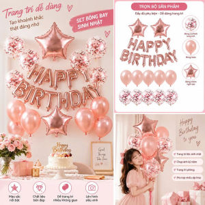 Set Bong Bóng Bóng Nhôm Trang Trí Sinh Nhật Happy Birthday Decor Tiệc Tại Nhà - Set Bóng Bay Trang Trí Decor Tiệc Sinh Nhật